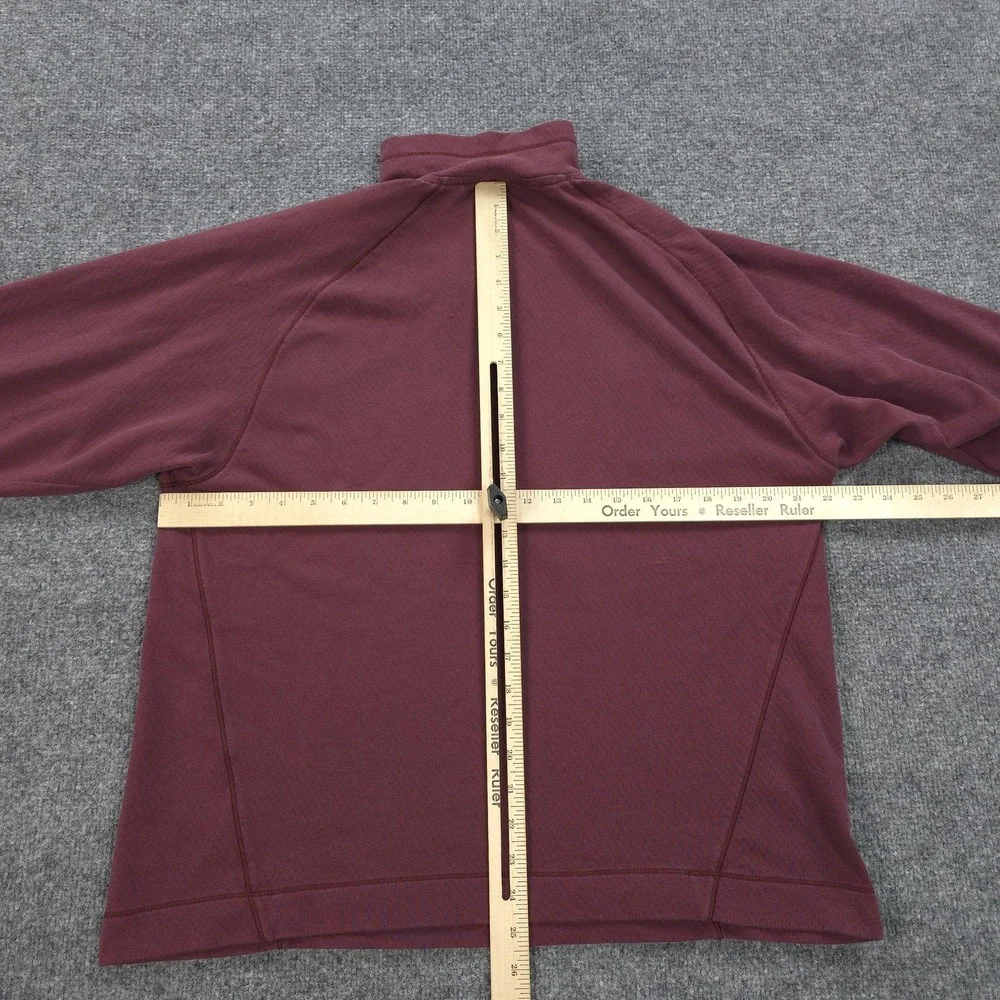 Vintage Patagonia Sweater Mens M Burgundy‎ Quarter Zip Organic Cotton 2000s Y2K